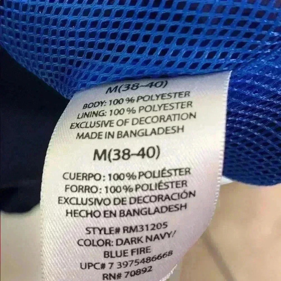 𝅺STARTER athletic wind breaker navy sz M - Picture 12 of 12